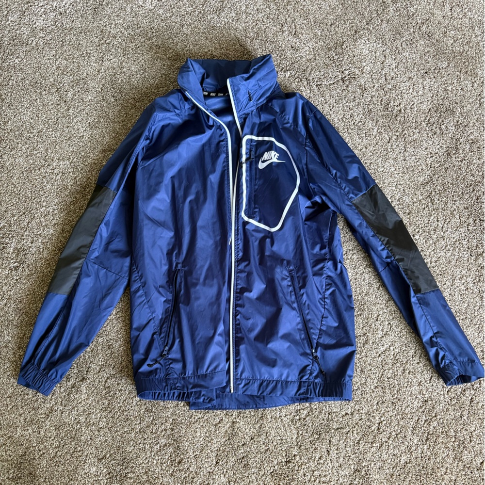 Nike Men's Navy and Black Windbreaker